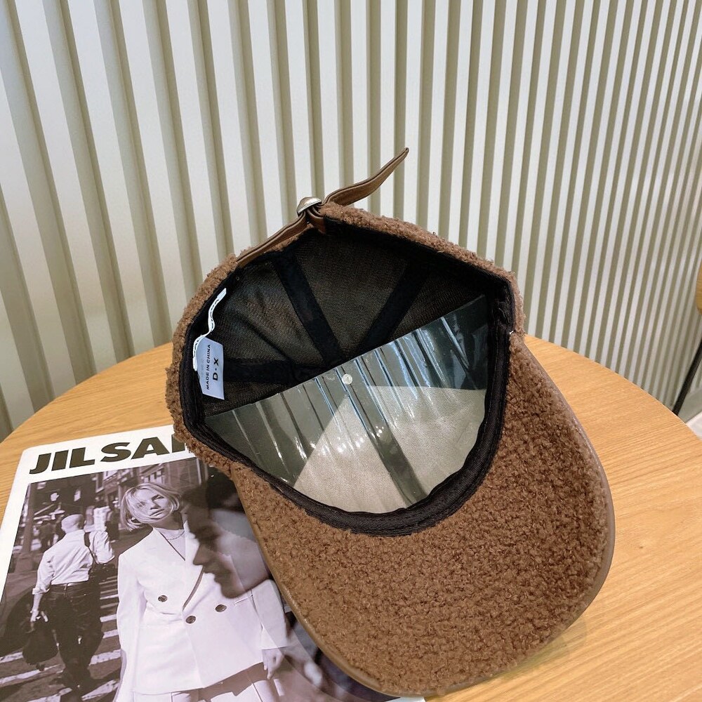 Balenciaga Teddy Leather Baseball Cap in Brown - Picture 2 of 7